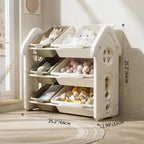 Lumendat Contemporary Creative Rectangular HDPE Treehouse-Shape Storage Cabinet 3-Tier For Bedroom & Living Room Lumendat
