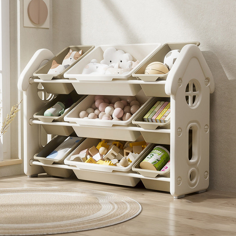 Lumendat Contemporary Creative Rectangular HDPE Treehouse-Shape Storage Cabinet 3-Tier For Bedroom & Living Room Lumendat