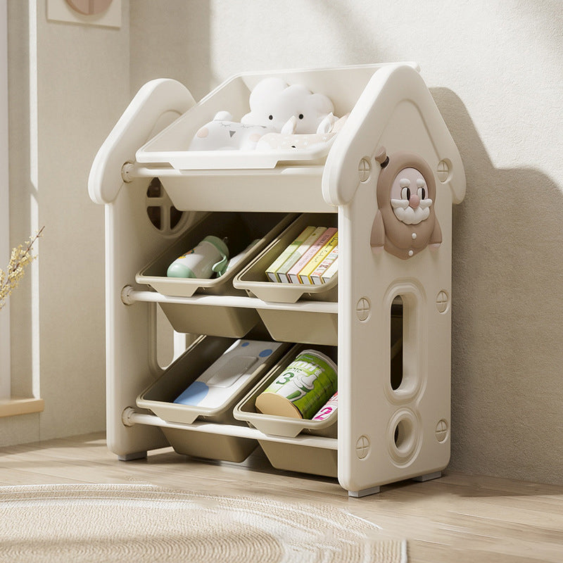 Lumendat Contemporary Creative Rectangular HDPE Treehouse-Shape Storage Cabinet 3-Tier For Bedroom & Living Room Lumendat