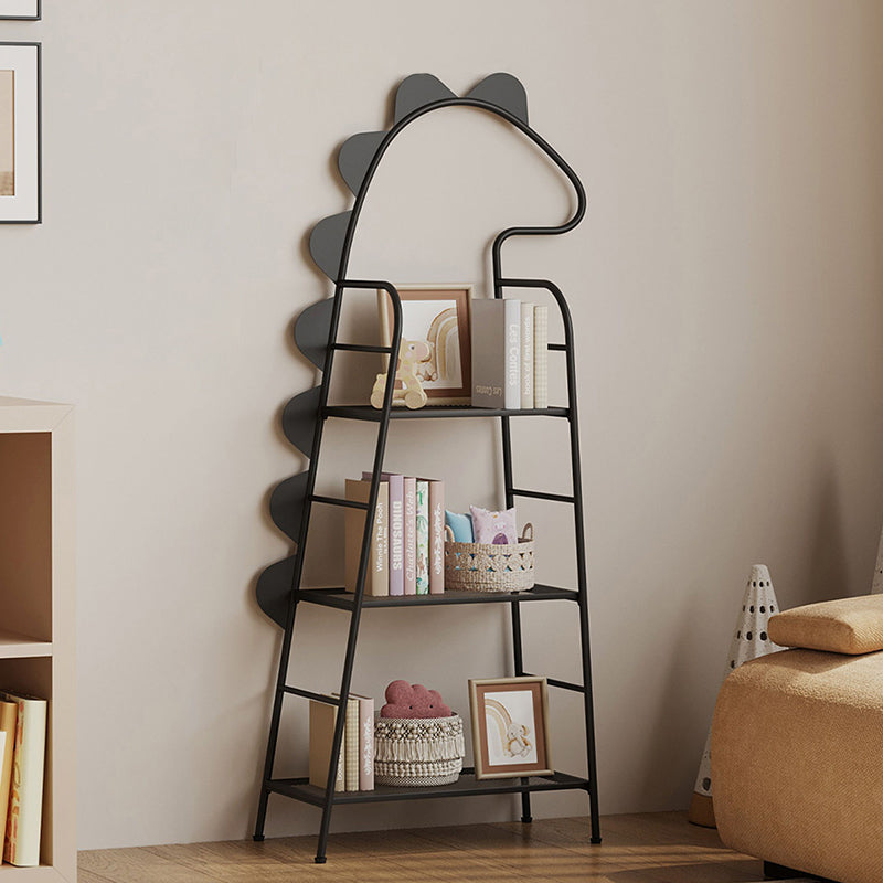 Lumendat Contemporary Creative Rectangular Dinosaur-Shaped Iron Kids Storage Bookshelf 3-Tier For Living Room & Bedroom Lumendat