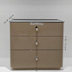 Modern Minimalist Nightstand: DTC Silent Sliding Rails - 3-Drawer Large Capacity Storage Bedside Table For Bedroom Lumendat