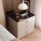 Modern Minimalist Nightstand: DTC Silent Sliding Rails - 3-Drawer Large Capacity Storage Bedside Table For Bedroom Lumendat