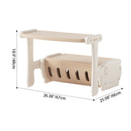 Lumendat Contemporary Creative Rectangular HDPE Desk & Chair Set With 1 Storage Cabinet For Living Room Lumendat