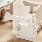 Lumendat Contemporary Creative Rectangular HDPE Desk & Chair Set With 1 Storage Cabinet For Living Room Lumendat