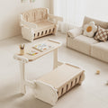 Lumendat Contemporary Creative Rectangular HDPE Desk & Chair Set With 1 Storage Cabinet For Living Room Lumendat