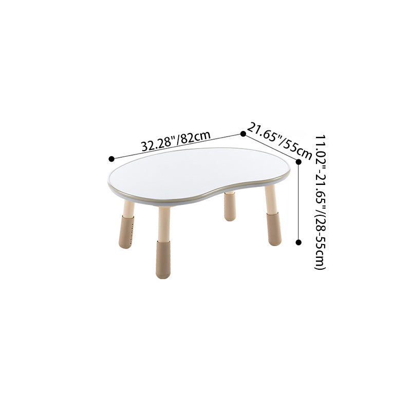 Lumendat Contemporary Creative Oval Medium-Density Fiberboard PP Height-Adjustable Kids Table For Living Room & Bedroom Lumendat