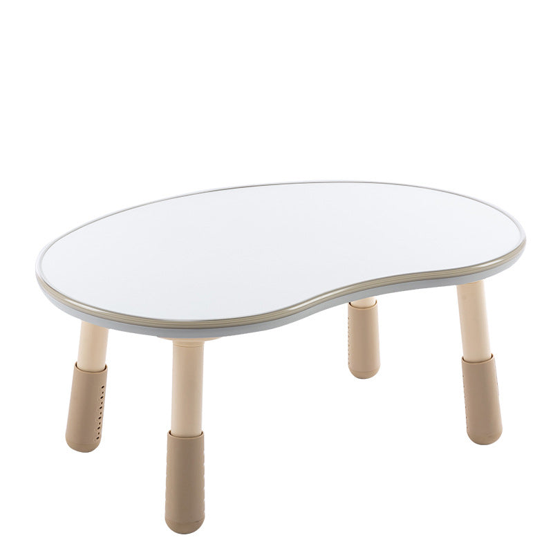 Lumendat Contemporary Creative Oval Medium-Density Fiberboard PP Height-Adjustable Kids Table For Living Room & Bedroom Lumendat