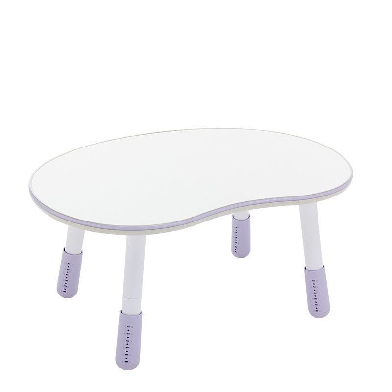 Lumendat Contemporary Creative Oval Medium-Density Fiberboard PP Height-Adjustable Kids Table For Living Room & Bedroom Lumendat