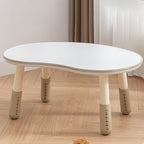Lumendat Contemporary Creative Oval Medium-Density Fiberboard PP Height-Adjustable Kids Table For Living Room & Bedroom Lumendat