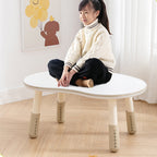 Lumendat Contemporary Creative Oval Medium-Density Fiberboard PP Height-Adjustable Kids Table For Living Room & Bedroom Lumendat