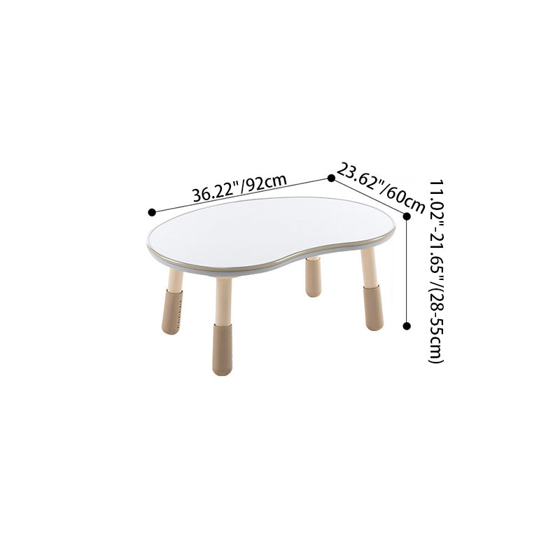 Lumendat Contemporary Creative Oval Medium-Density Fiberboard PP Height-Adjustable Kids Table For Living Room & Bedroom Lumendat