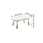 Lumendat Contemporary Creative Oval Medium-Density Fiberboard PP Height-Adjustable Kids Table For Living Room & Bedroom Lumendat