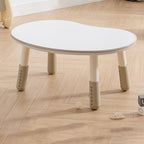 Lumendat Contemporary Creative Oval Medium-Density Fiberboard PP Height-Adjustable Kids Table For Living Room & Bedroom Lumendat