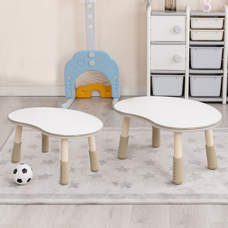 Lumendat Contemporary Creative Oval Medium-Density Fiberboard PP Height-Adjustable Kids Table For Living Room & Bedroom Lumendat