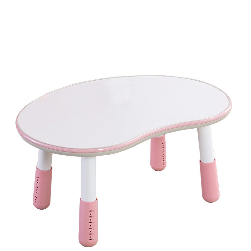 Lumendat Contemporary Creative Oval Medium-Density Fiberboard PP Height-Adjustable Kids Table For Living Room & Bedroom Lumendat