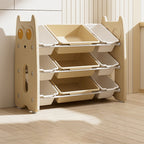 Lumendat Contemporary Creative Rectangular HDPE Iron PE Storage Shelf 3/4-Tier For Living Room & Bedroom Lumendat