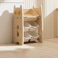 Lumendat Contemporary Creative Rectangular HDPE Iron PE Storage Shelf 3/4-Tier For Living Room & Bedroom Lumendat