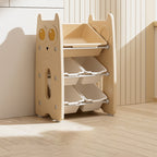 Lumendat Contemporary Creative Rectangular HDPE Iron PE Storage Shelf 3/4-Tier For Living Room & Bedroom Lumendat