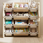 Lumendat Contemporary Creative Rectangular HDPE Iron PE Storage Shelf 3/4-Tier For Living Room & Bedroom Lumendat