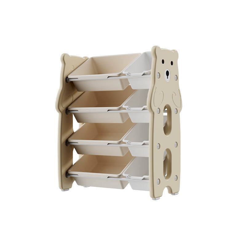 Lumendat Contemporary Creative Rectangular HDPE Iron PE Storage Shelf 3/4-Tier For Living Room & Bedroom Lumendat