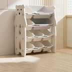 Lumendat Contemporary Creative Rectangular HDPE Iron PE Storage Shelf 3/4-Tier For Living Room & Bedroom Lumendat