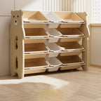 Lumendat Contemporary Creative Rectangular HDPE Iron PE Storage Shelf 3/4-Tier For Living Room & Bedroom Lumendat