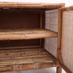 Traditional Chinese Rectangular Storage Cabinet: Natural Indonesian Rattan & Handwoven - Large Capacity Storage Sideboard For Living Room Lumendat