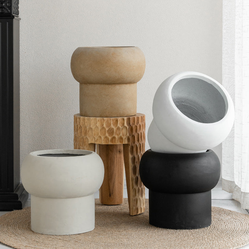 Modern Art Deco Round Side Table: Honeycomb Carving - Solid Wood End Table For Living Room Lumendat