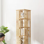 Modern Minimalist Rectangular Bamboo Medium Density Fiberboard Bookshelves 6/7-Tier For Home Office DFM-F