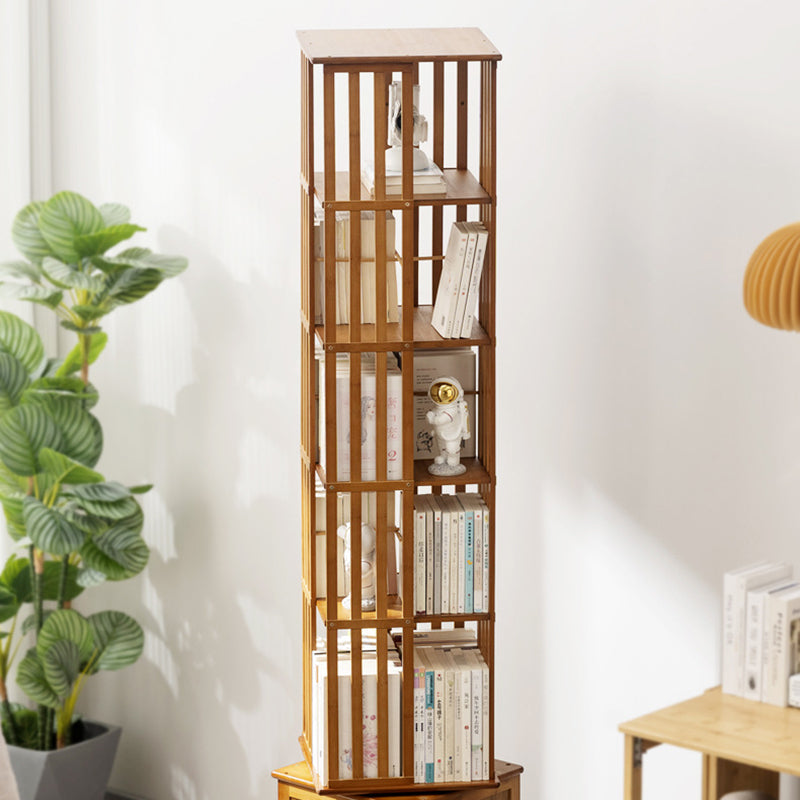 Modern Minimalist Rectangular Bamboo Medium Density Fiberboard Bookshelves 6/7-Tier For Home Office DFM-F