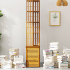Modern Minimalist Rectangular Bamboo Medium Density Fiberboard Bookshelves 6/7-Tier For Home Office DFM-F