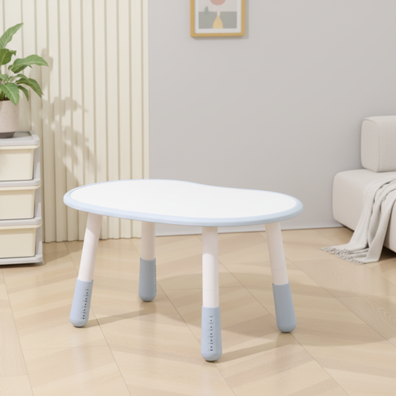 Lumendat Modern Minimalist Oval Eco-Friendly Board Kid Side Table 4-Leg For Living Room Lumendat