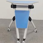 Modern Minimalist Hexagonal High-density Medium-density Fiberboard Iron Desks Foldable For Home Office DFM-F