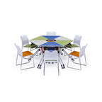 Modern Minimalist Hexagonal High-density Medium-density Fiberboard Iron Desks Foldable For Home Office DFM-F