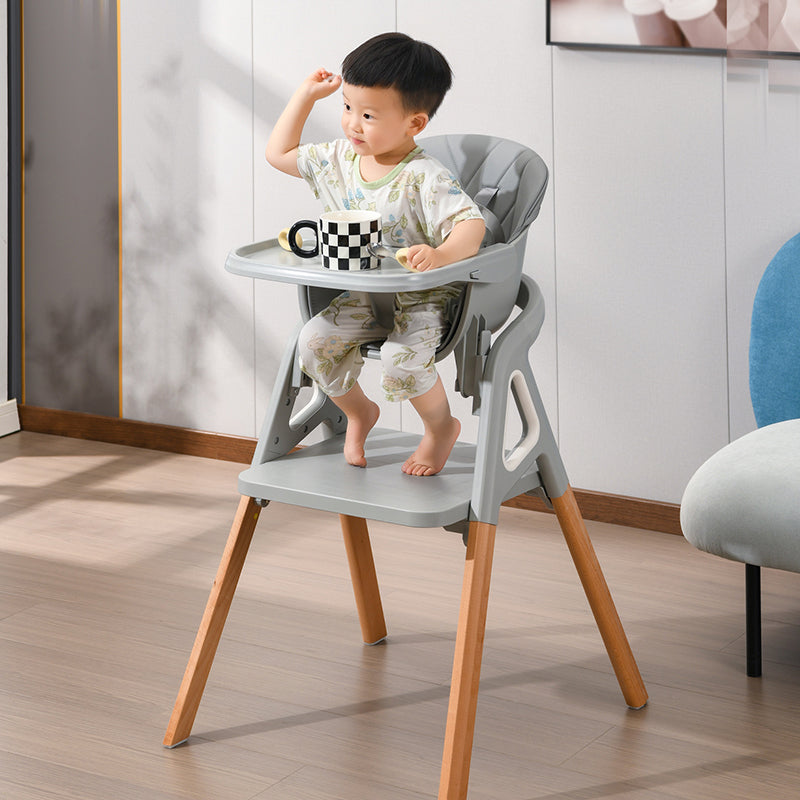 Lumendat Modern Minimalist Curved Polypropylene Solid Wood Kids' Dining Chair Backrest Armrest For Dining Room Lumendat
