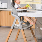 Lumendat Modern Minimalist Curved Polypropylene Solid Wood Kids' Dining Chair Backrest Armrest For Dining Room Lumendat