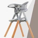 Lumendat Modern Minimalist Curved Polypropylene Solid Wood Kids' Dining Chair Backrest Armrest For Dining Room Lumendat
