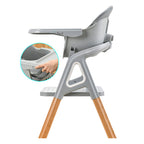 Lumendat Modern Minimalist Curved Polypropylene Solid Wood Kids' Dining Chair Backrest Armrest For Dining Room Lumendat