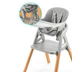 Lumendat Modern Minimalist Curved Polypropylene Solid Wood Kids' Dining Chair Backrest Armrest For Dining Room Lumendat