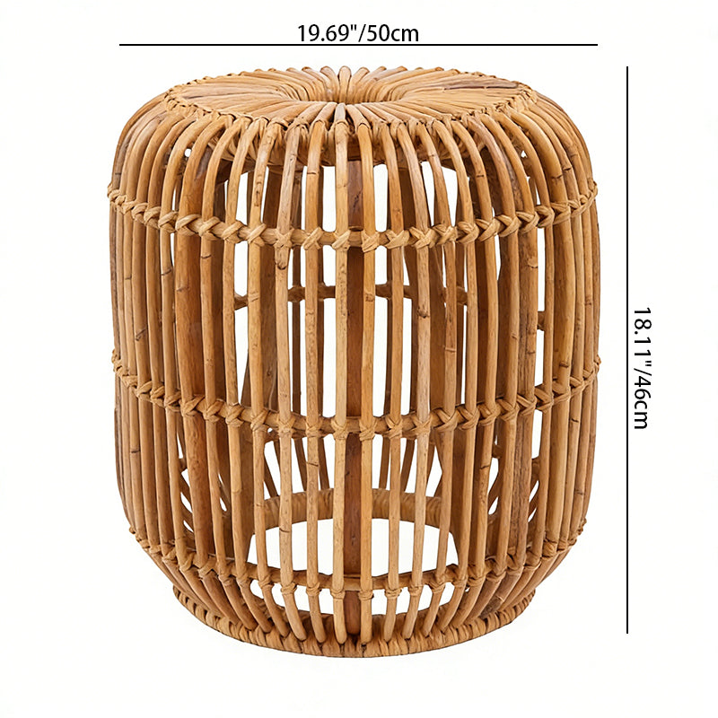 Modern Minimalist Bamboo Rattan Outdoor Side Table Lightweight, Durable, Eco-Friendly & Breathable Design For Patio And Garden Lumendat