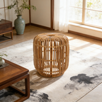 Modern Minimalist Bamboo Rattan Outdoor Side Table Lightweight, Durable, Eco-Friendly & Breathable Design For Patio And Garden Lumendat