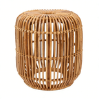 Modern Minimalist Bamboo Rattan Outdoor Side Table Lightweight, Durable, Eco-Friendly & Breathable Design For Patio And Garden Lumendat