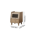 Modern Minimalist Rectangular Nightstand - Solid Ash Wood: Eco-Friendly, Smooth Hidden Slide Drawers, Stable Wobble-Free Support & Easy-Care Tabletop For Bedroom Lumendat