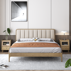 Modern Minimalist Rectangular Nightstand - Solid Ash Wood: Eco-Friendly, Smooth Hidden Slide Drawers, Stable Wobble-Free Support & Easy-Care Tabletop For Bedroom Lumendat