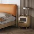 Modern Minimalist Rectangular Nightstand - Solid Ash Wood: Eco-Friendly, Smooth Hidden Slide Drawers, Stable Wobble-Free Support & Easy-Care Tabletop For Bedroom Lumendat