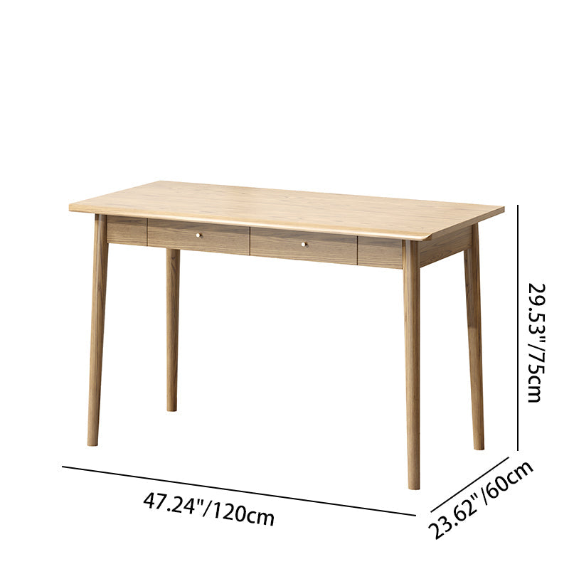 Modern Simplicity Desk & Chair Set - Solid Ash Wood, Sturdy, Stable, Natural Grain, Eco-Friendly Ergonomic For Home Office Lumendat