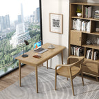 Modern Simplicity Desk & Chair Set - Solid Ash Wood, Sturdy, Stable, Natural Grain, Eco-Friendly Ergonomic For Home Office Lumendat