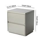 Modern Minimalist Rectangular Nightstand - MDF, Durable Structure, Smooth Surface & Quiet Storage For Bedroom Lumendat