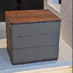 Modern Simplicity Rectangular Nightstand - Solid Wood Multi-layer Board, Premium Saddle Leather Upholstery, Refined Craftsmanship & Stable Support For Bedroom Lumendat