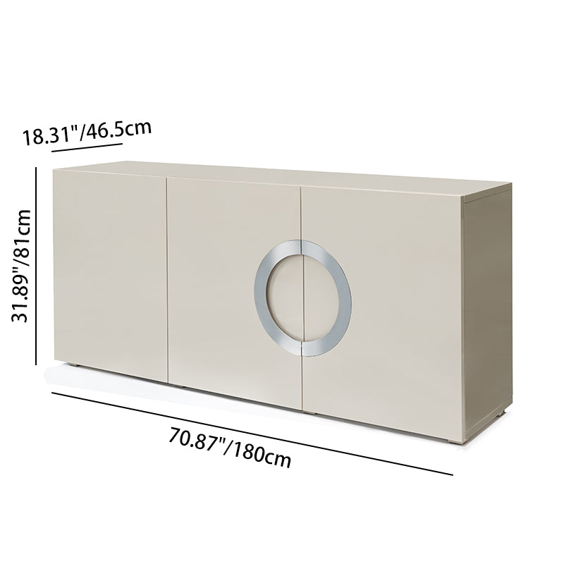 Modern Minimalist Rectangular Storage Cabinet - MDF: Ready-to-Use, Sturdy Stable & Easy-to-Clean Storage For Living Room Lumendat
